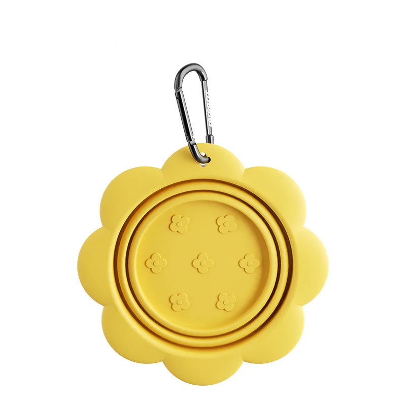 Gamelle pliable en silicone avec mousqueton