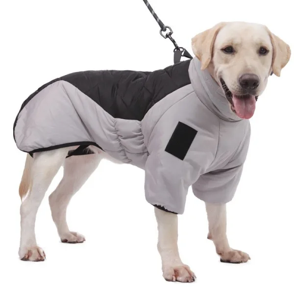 Manteau d'hiver grands chiens à col montant