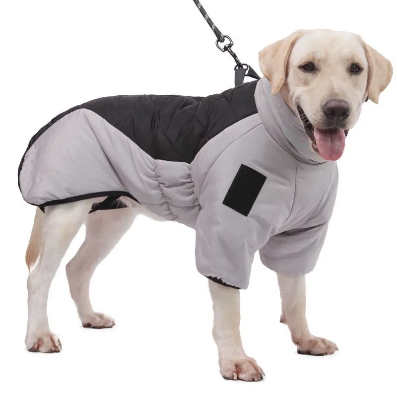 Manteau d'hiver grands chiens à col montant